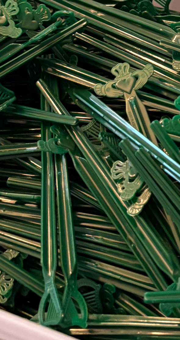 St. Patrick's Day Swizzle Sticks (Claddagh Ring & Irish Harp Designs)