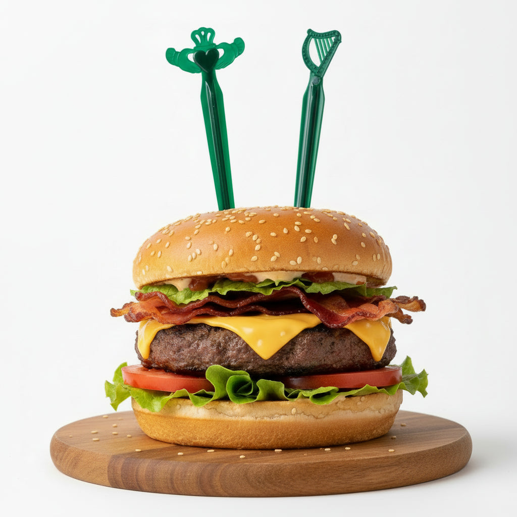 St. Patrick's Day Swizzle Sticks (Claddagh Ring & Irish Harp Designs)